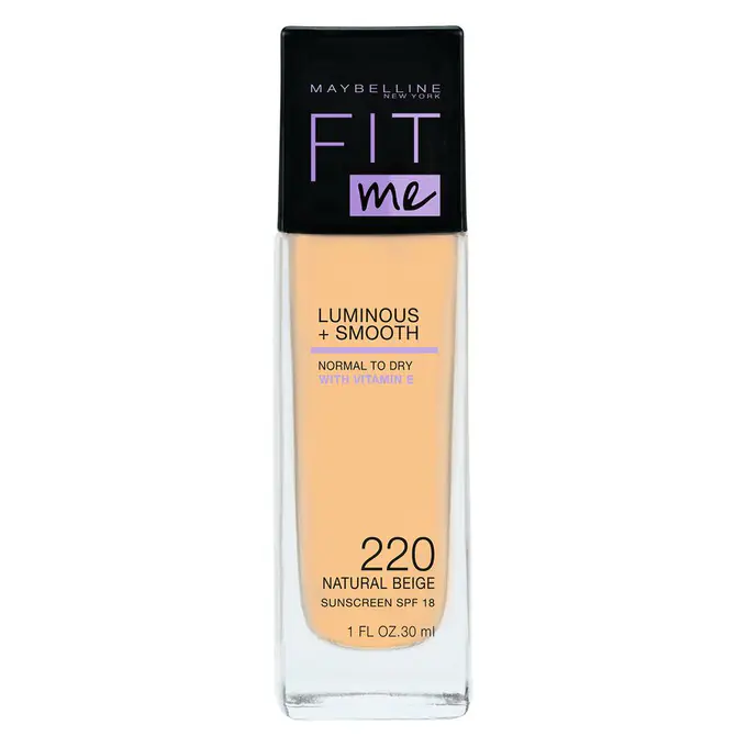 ⁨Maybelline Fit Me Luminous + Smooth Foundation Illuminating Facial Foundation 220 Natural Beige 30ml⁩ at Wasserman.eu