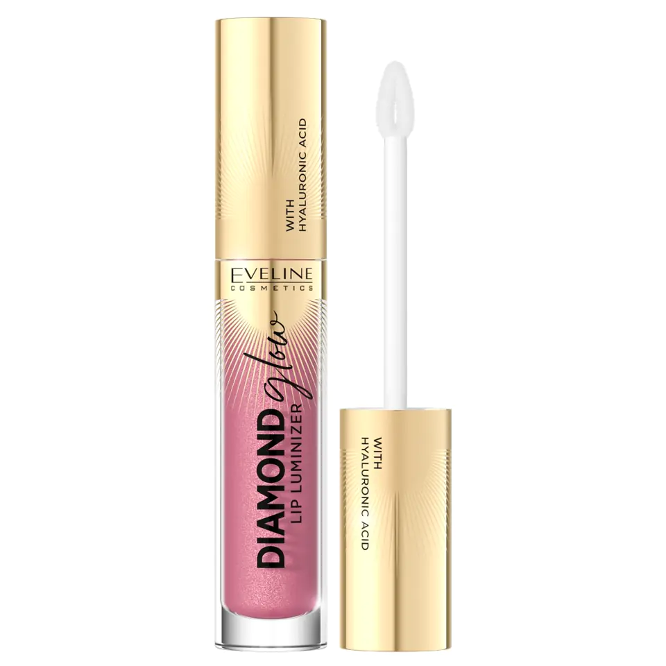 ⁨Eveline Diamond Glow Lip Luminizer Błyszczyk do ust z kwasem hialuronowym nr 05 4.5ml⁩ w sklepie Wasserman.eu