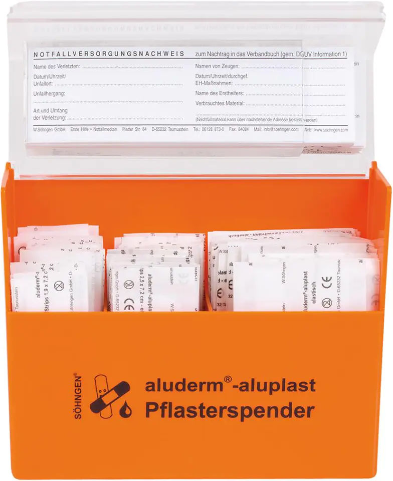 ⁨Aluderm-aluplast patch dispenser, orange⁩ at Wasserman.eu