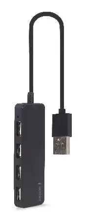 ⁨Gembird Hub USB 2.0 4-Portowy (czarny)⁩ w sklepie Wasserman.eu