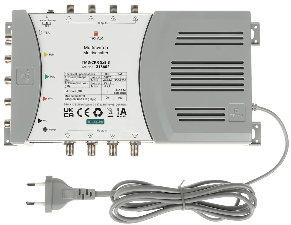 ⁨TRIAX MULTISWITCH TMS-5/8S 5 INPUTS / 8 OUTPUTS⁩ at Wasserman.eu