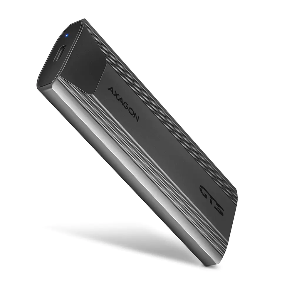 Obudowa zewnętrzna aluminiowa bezśrubowa EEM2-GTS, USB-C 3.2 GEN 2 M.2 NVMe SSD w sklepie Wasserman.eu