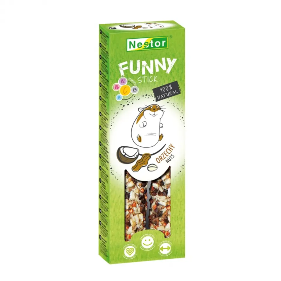 ⁨NESTOR KOLBA GRYZOŃ FUNNY ORZECHY 115g⁩ w sklepie Wasserman.eu