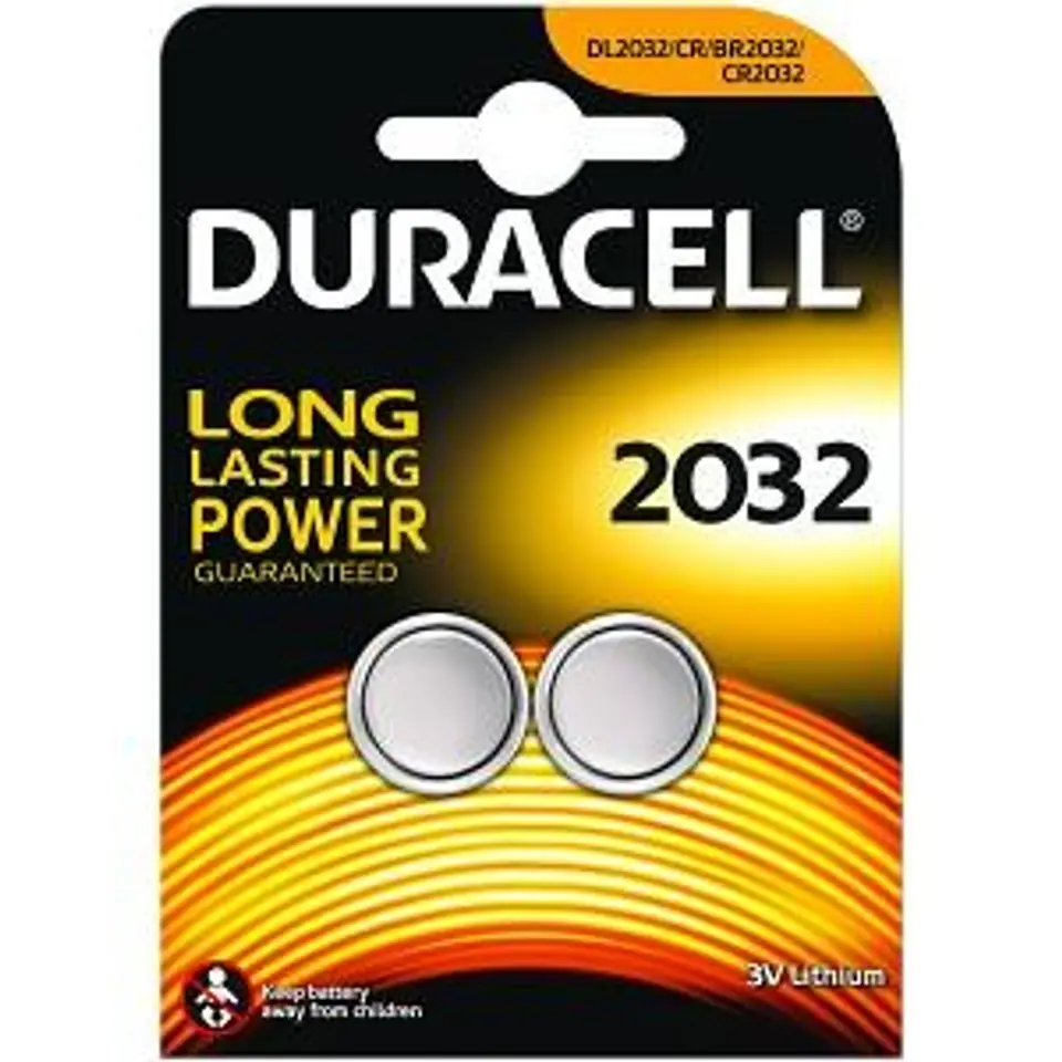 ⁨Zestaw baterii litowe Duracell DL 2032 (x 2)⁩ w sklepie Wasserman.eu