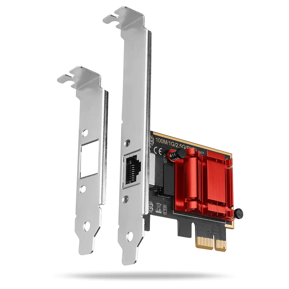 ⁨Karta sieciowa PCIe PCEE-G25 1x2.5Gigabit Ethernet port  RJ-45 Realtek, PXE, LP⁩ w sklepie Wasserman.eu