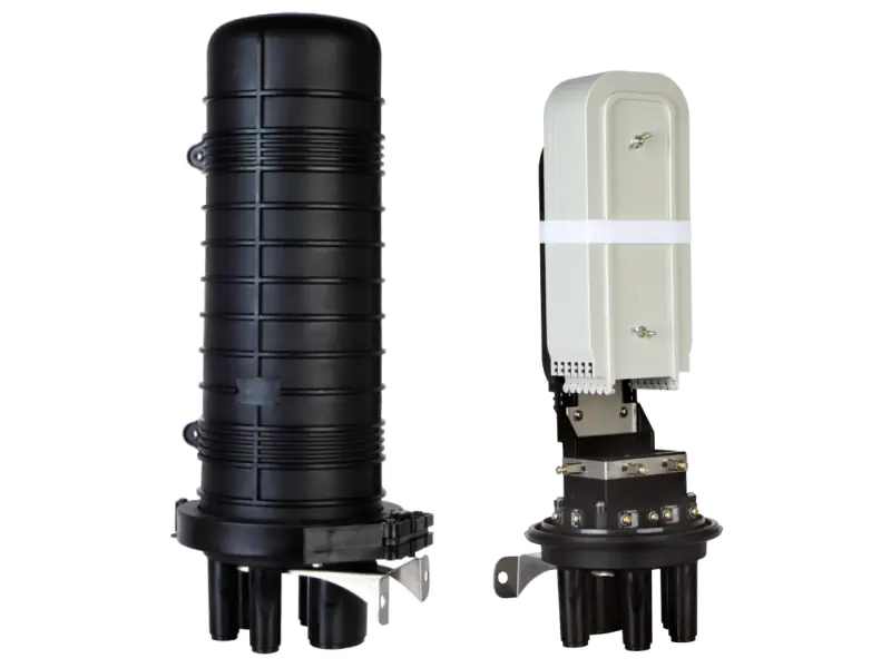 ⁨Vertical fiber optic joint for 72 splices COMPLETE (fully equipped splice trays, splice sheaths, mounting elements, heat-shrinkable sheaths) ALANTEC - ALANTEC⁩ at Wasserman.eu