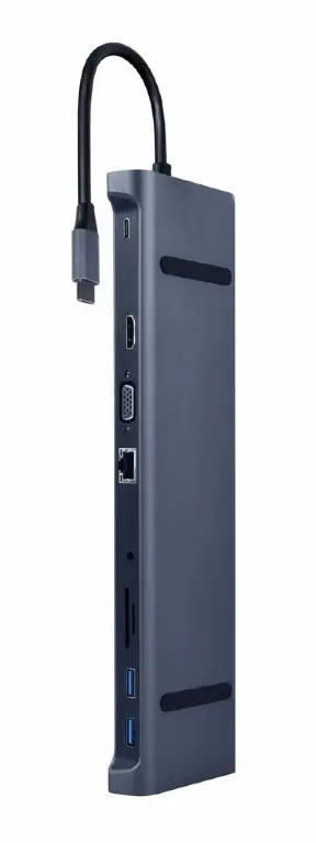 ⁨Hub USB-C PD GbE VGA HDMI 3xUSB 3.1 czytnik kart SD⁩ w sklepie Wasserman.eu