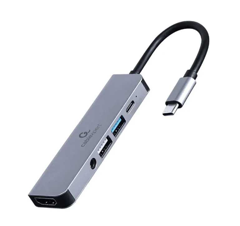 ⁨Adapter USB-C 5w1, PD, HDMI, Audio, USB 3.1, USB 2.0⁩ w sklepie Wasserman.eu
