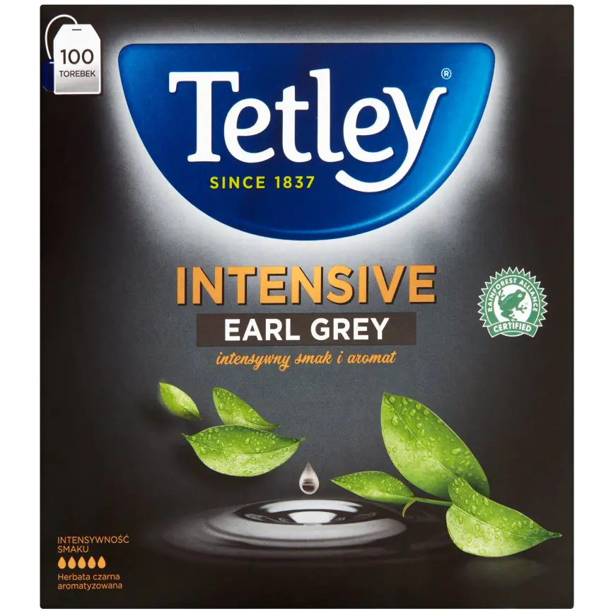 ⁨Herbata TETLEY EARL GREY INTENSIVE (100 torebek*2g) czarna⁩ w sklepie Wasserman.eu