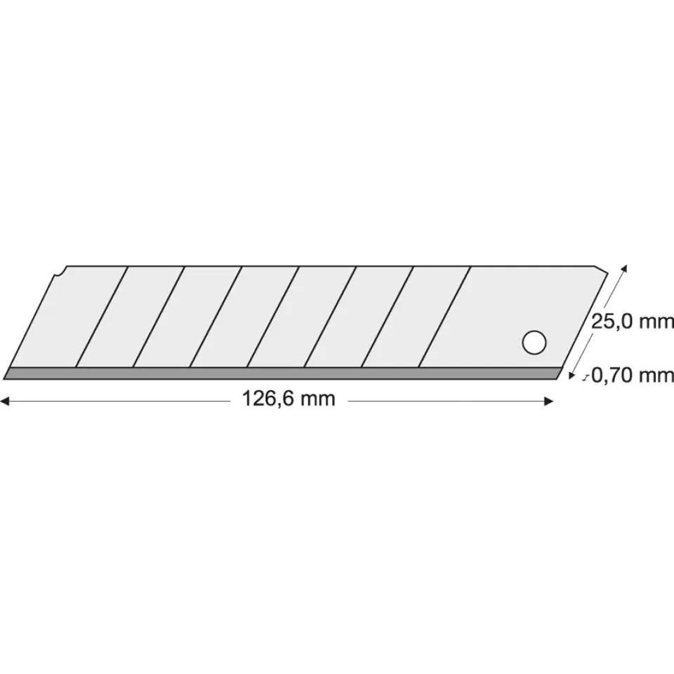 ⁨Ostrze odłamywane 25mm, 10 szt. w opakowaniu LUTZ BLADES⁩ w sklepie Wasserman.eu