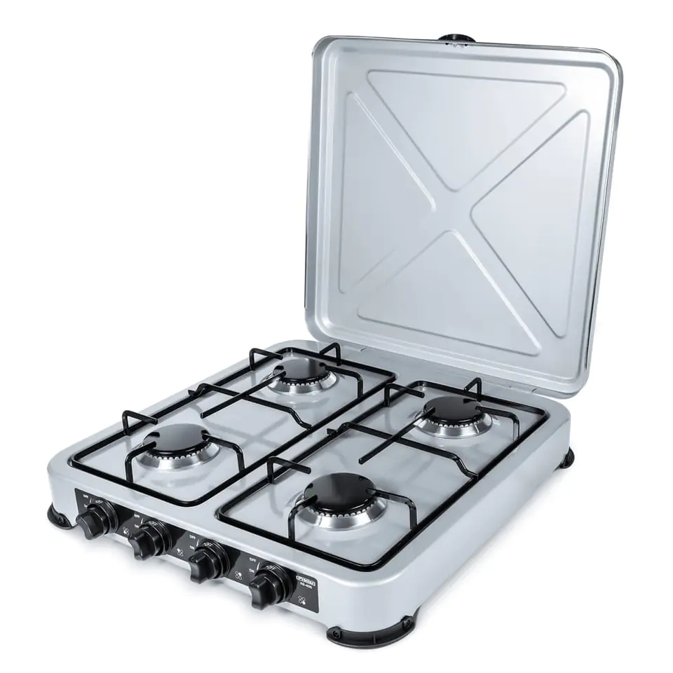 ⁨PROMIS KG400 Four-burner gas stove silver⁩ at Wasserman.eu