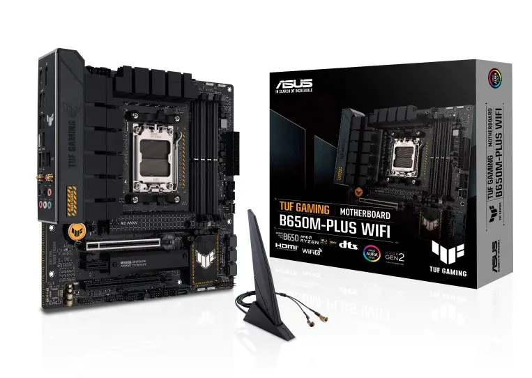 ⁨TUF GAMING B650M-PLUS WIFI AM5 4DDR5 HDMI mATX⁩ at Wasserman.eu