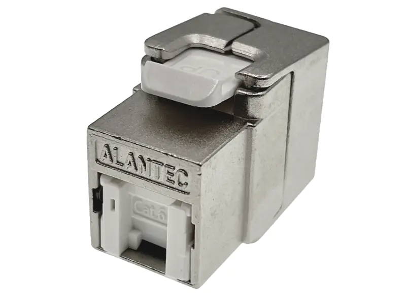 ⁨Keystone RJ45 keystone module tool-free STP cat.6 PoE+ ALANTEC Plus - quality test INTERTEK (USA) - INCREASED TRANSMISSION PARAMETERS - ALANTEC⁩ at Wasserman.eu