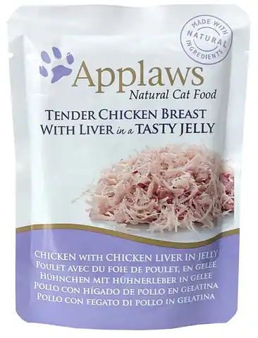 ⁨APPLAWS Pouch chicken with liver in jelly 70g [8251]⁩ at Wasserman.eu