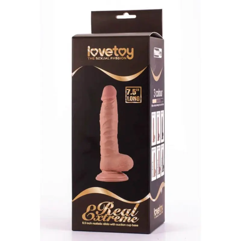 ⁨Dildo z przyssawką Real Extreme 22 cm Lovetoy⁩ w sklepie Wasserman.eu