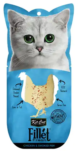 ⁨Kit Cat Fillet Fresh Kurczak & wędzona ryba 30g⁩ w sklepie Wasserman.eu