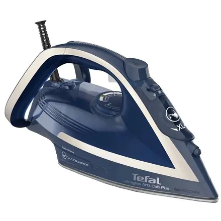 ⁨Tefal Ultragliss Anti-Calc Plus FV6830E0 iron Steam iron 2800 W Blue, Silver⁩ at Wasserman.eu