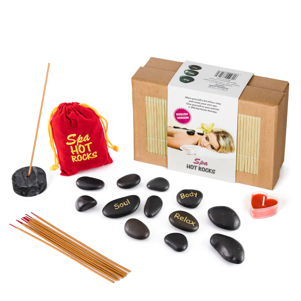 ⁨Hot stone massage set⁩ at Wasserman.eu