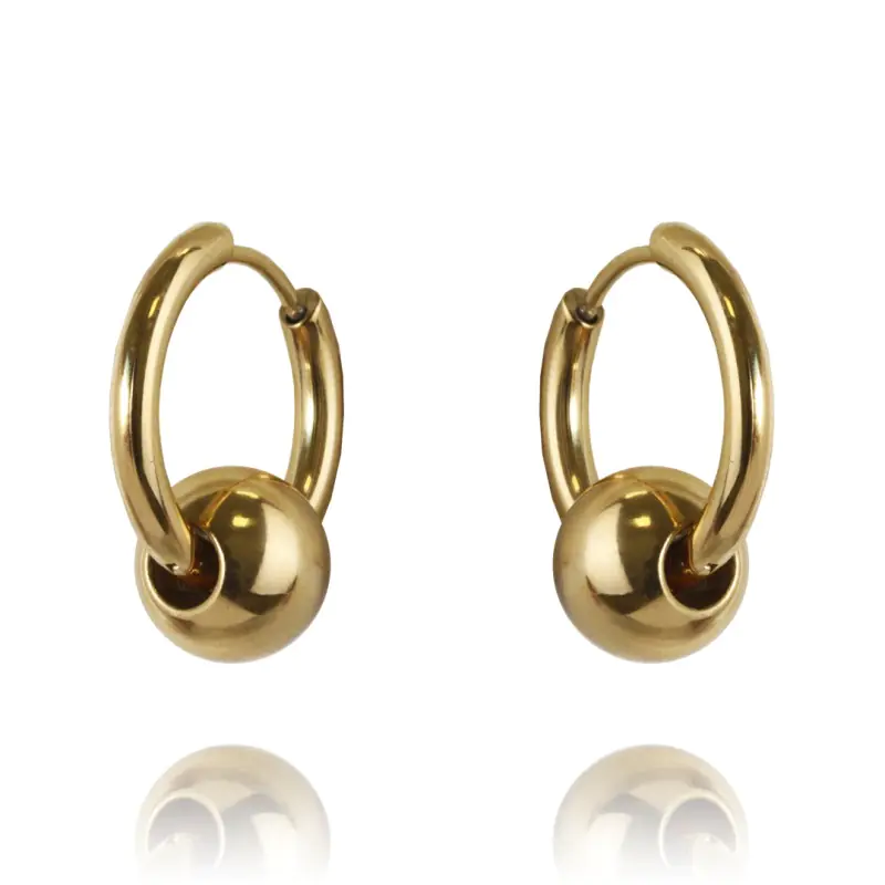 ⁨Gold plated stainless steel earrings KST2717⁩ at Wasserman.eu