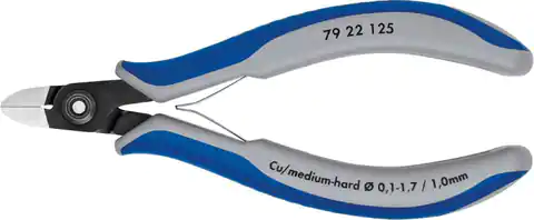 ⁨Szczypce tnące boczne, precyzyjne, 125 mm, 79 22 125, KNIPEX⁩ w sklepie Wasserman.eu