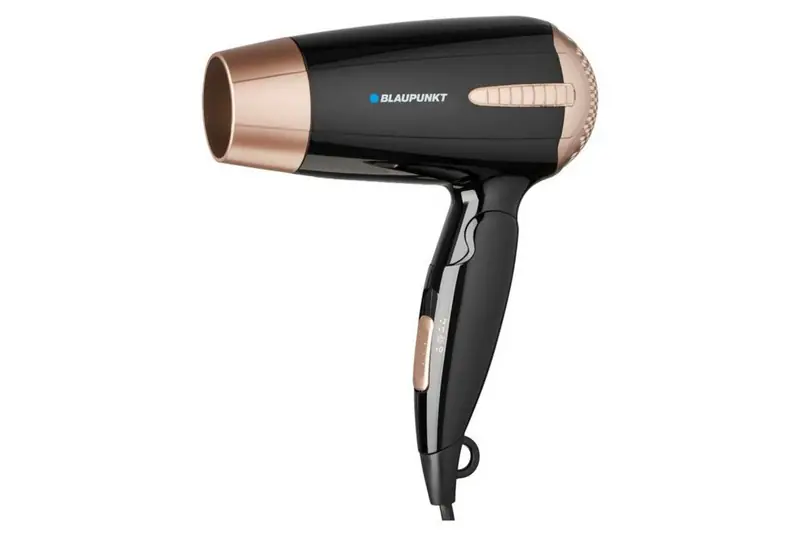 ⁨Blaupunkt Hairdryer HDD301BK, 1200W, black-gold⁩ at Wasserman.eu