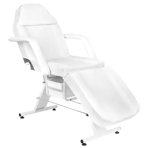 ⁨Fotel kosmetyczny Basic 202 z kuwetami biały⁩ w sklepie Wasserman.eu