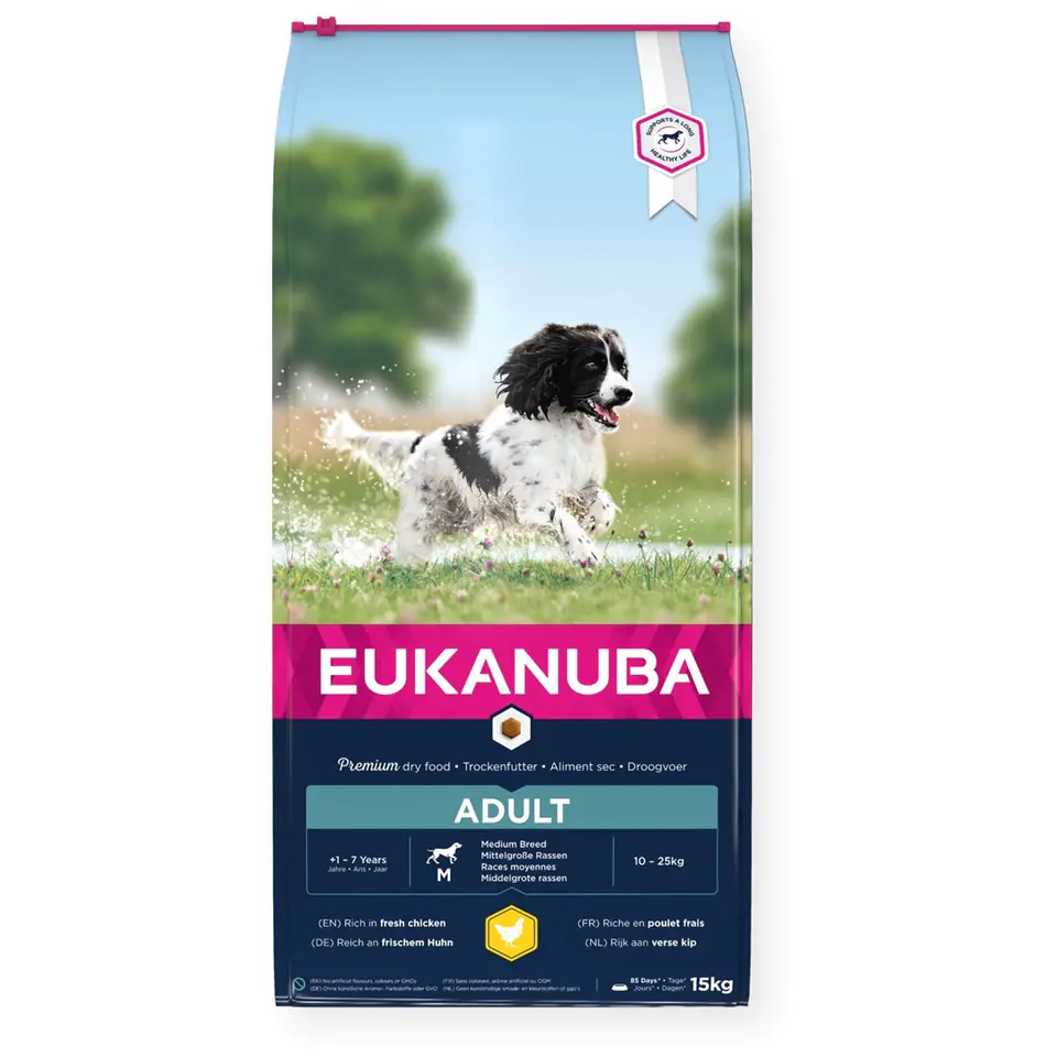 ⁨EUKANUBA Active Adult Medium Breed z kurczakiem - sucha karma dla psów średnich ras - 15kg⁩ w sklepie Wasserman.eu