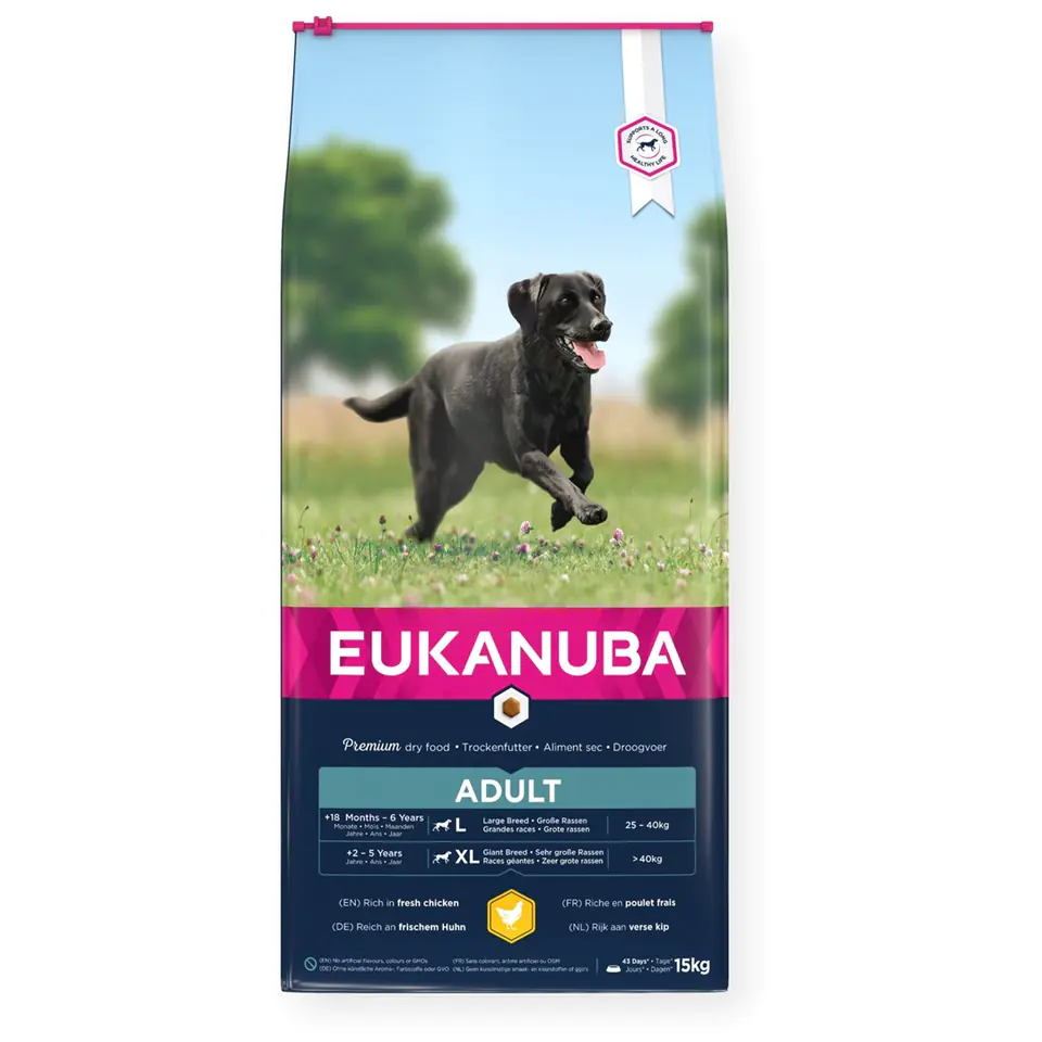 ⁨EUKANUBA Active Adult Large Breed - sucha karma dla psów dorosłych dużych ras z kurczakiem - 15 kg⁩ w sklepie Wasserman.eu