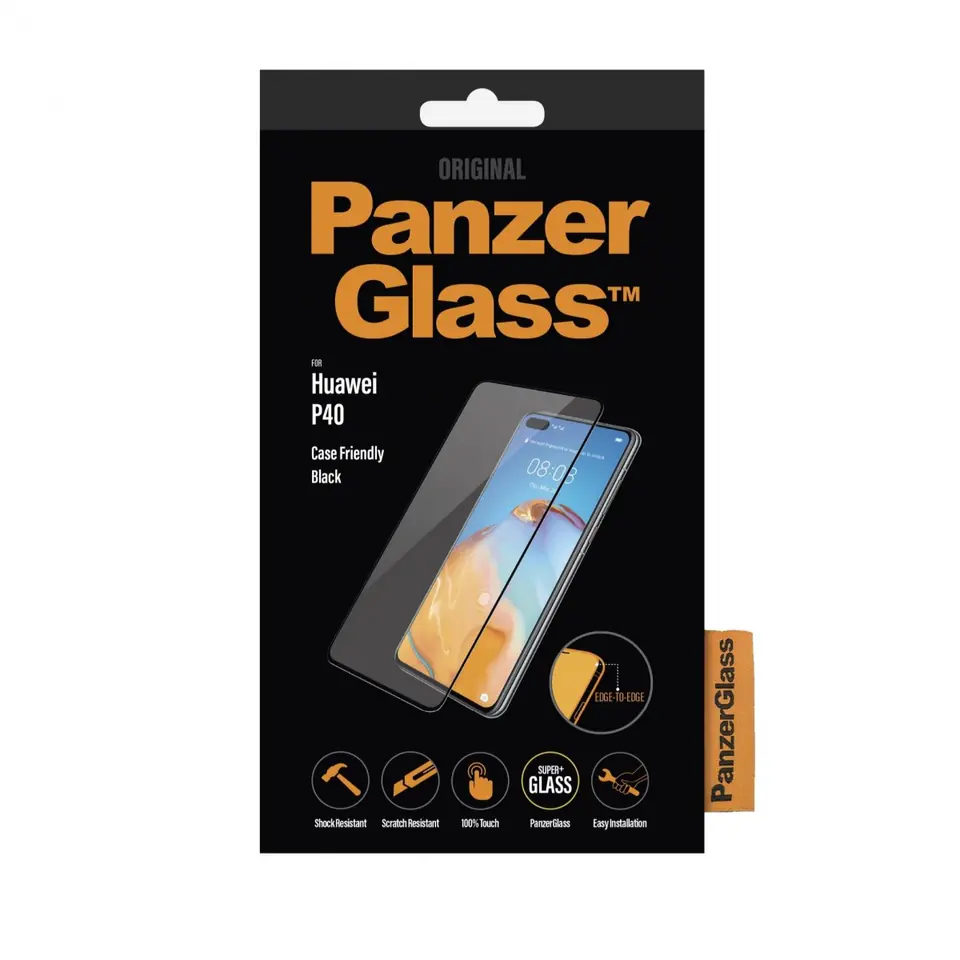 ⁨PanzerGlass E2E Super+ Huawei P40 Case Friendly czarny/black⁩ w sklepie Wasserman.eu