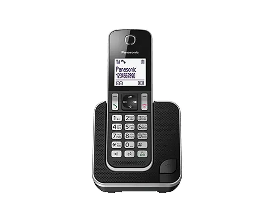 ⁨Telefon stacjonarny Panasonic KX-TGD310PDB (kolor czarny)⁩ w sklepie Wasserman.eu