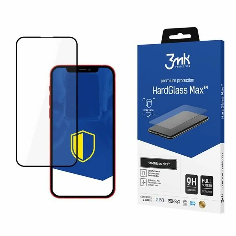 3MK HardGlass Max iPhone 13 Mini czarny/black, FullScreen Glass w sklepie Wasserman.eu