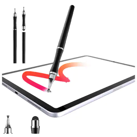 ⁨2in1 Alogy Capacitive Touch Stylus for Tablet Phone Screen Black⁩ at Wasserman.eu