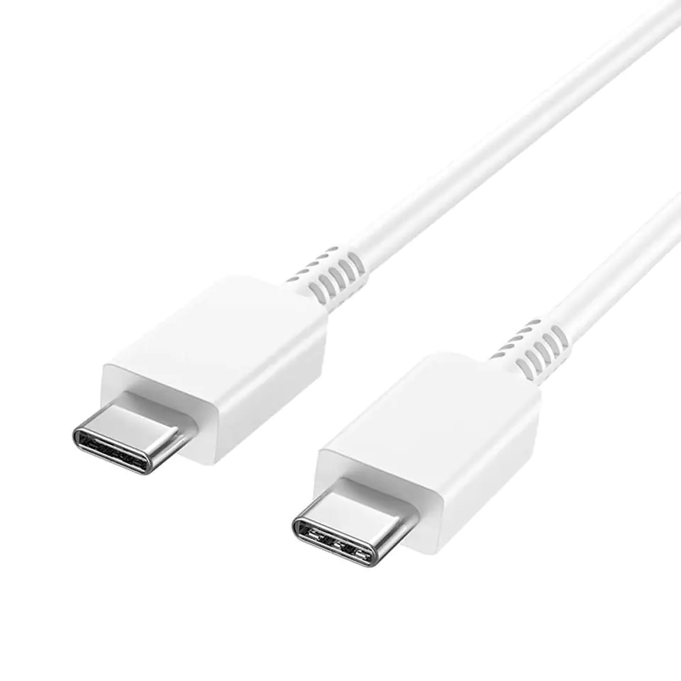 ⁨Kabel USB-C - USB-C Type-C 3A Power Delivery PD QC przewód 1M Biały 1szt.⁩ w sklepie Wasserman.eu