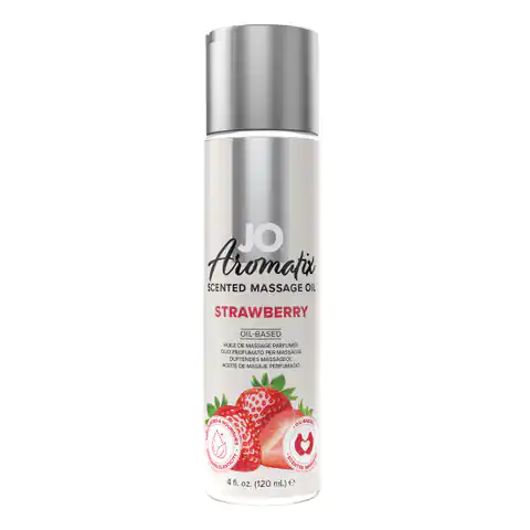 ⁨Aromaix Scented Strawberry Massage Oil 120 ml System JO⁩ at Wasserman.eu