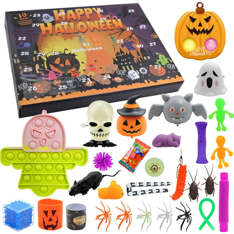 ⁨Halloween Calendar Toys Pop It Fidget Toys Pumpkin Ghost⁩ at Wasserman.eu