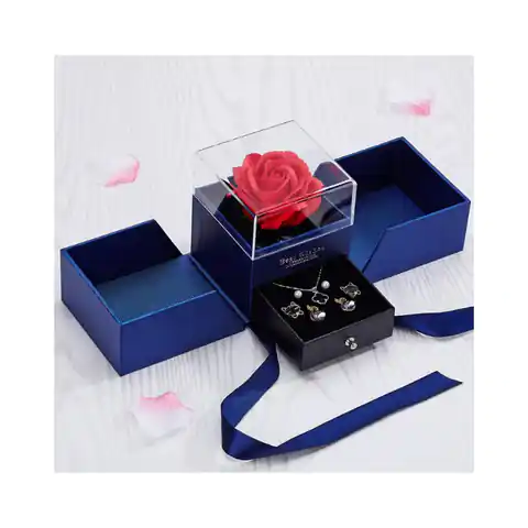 ⁨Pudełeczko Walentynkowe na biżuterię Wieczna Róża PDOZ17GRAN⁩ w sklepie Wasserman.eu