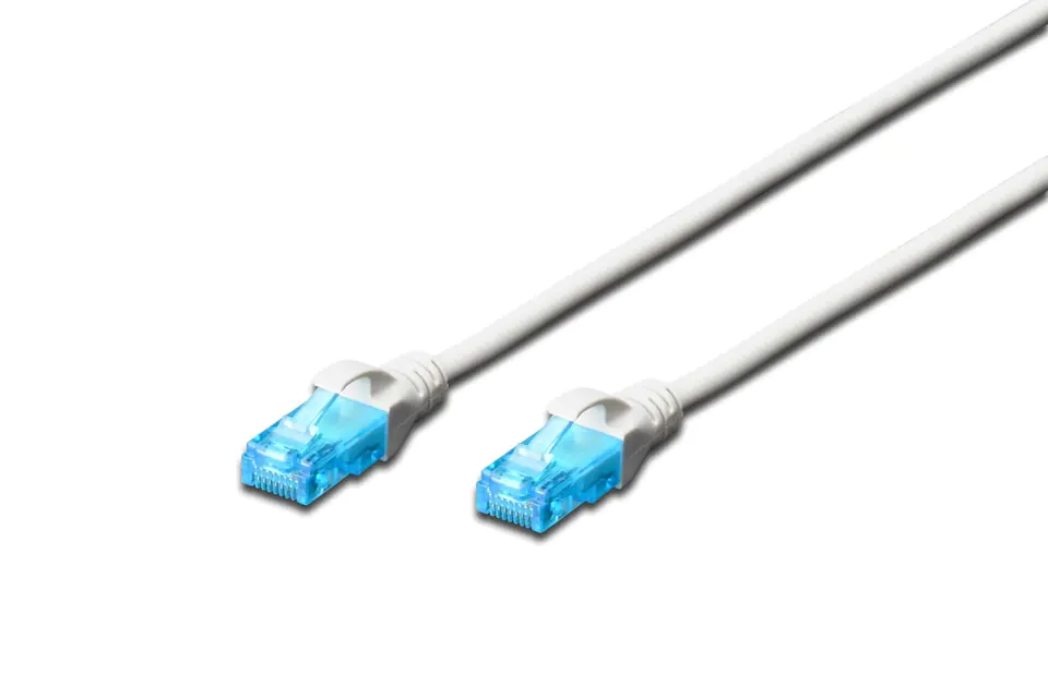 ⁨Patch cord U/UTP kat.5e PVC 10m Biały⁩ w sklepie Wasserman.eu