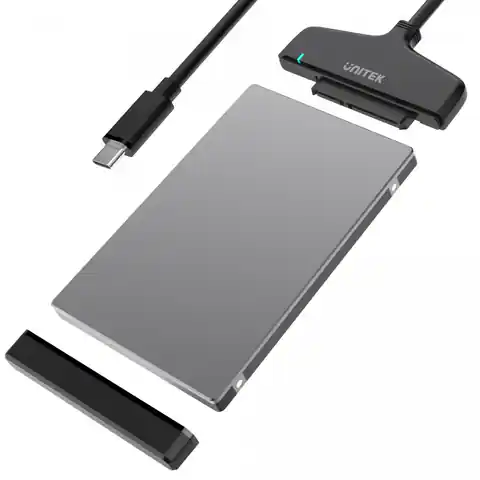 ⁨Adapter USB 3.1 TYP-C do SATA III 6G, 2,5 HDD/SSD; Y-1096A⁩ w sklepie Wasserman.eu
