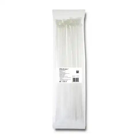⁨Self-locking Cable Tie 7.2x400mm, nylon UV, White⁩ at Wasserman.eu