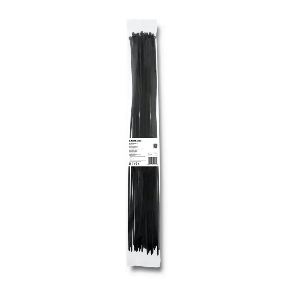 ⁨Cable ties 4.8x500mm, nylon UV, 50pcs, black⁩ at Wasserman.eu