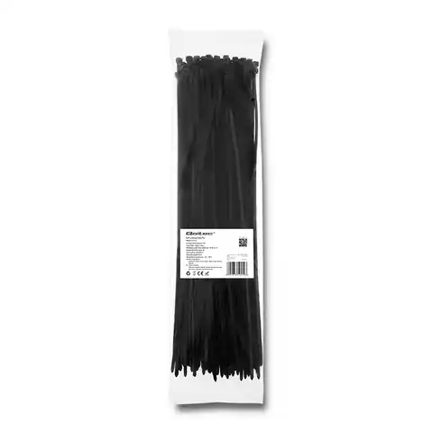 ⁨Cable ties 4.8x400mm, nylon UV, 100pcs, black⁩ at Wasserman.eu