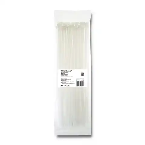 ⁨Self-locking Cable Tie 4.8x350mm, nylon UV, White⁩ at Wasserman.eu