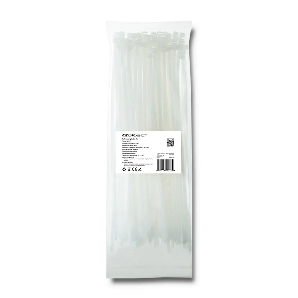 ⁨Self-locking Cable Tie 4.8x300mm, nylon UV, white⁩ at Wasserman.eu