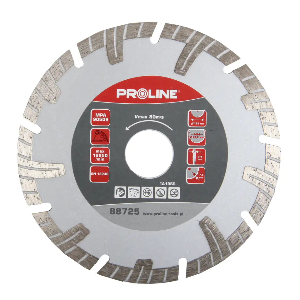 ⁨TARCZA DIAMENTOWA TURBO-T (BETON) 180*22.2 PROLINE⁩ w sklepie Wasserman.eu