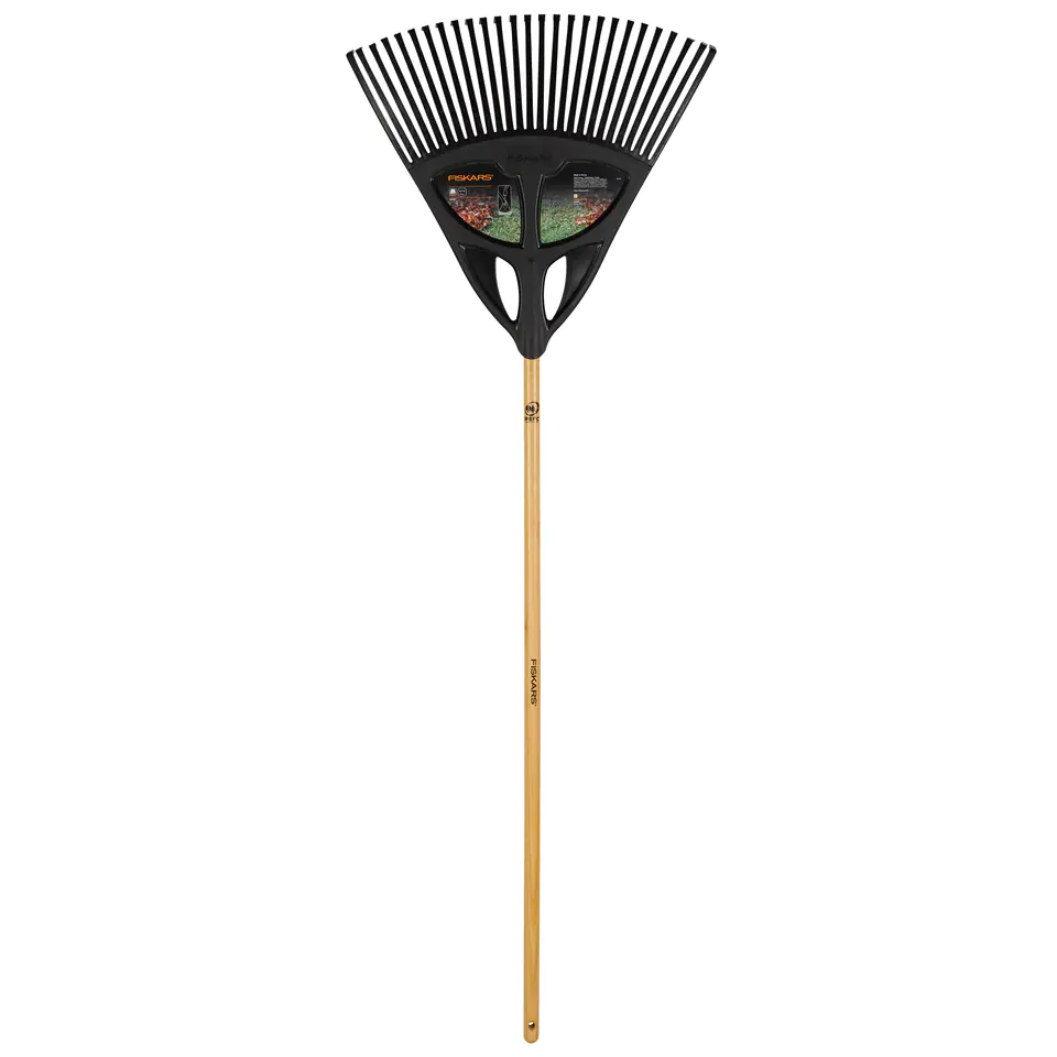 ⁨SOLID LEAF RAKE PLASTIC W.646MM L.1735MM WOODEN HANDLE XL⁩ at Wasserman.eu