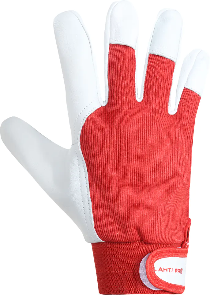 ⁨GLOVES LEATHER RED L272009P, 12 PAIRS, "9", CE, LAHTI⁩ at Wasserman.eu