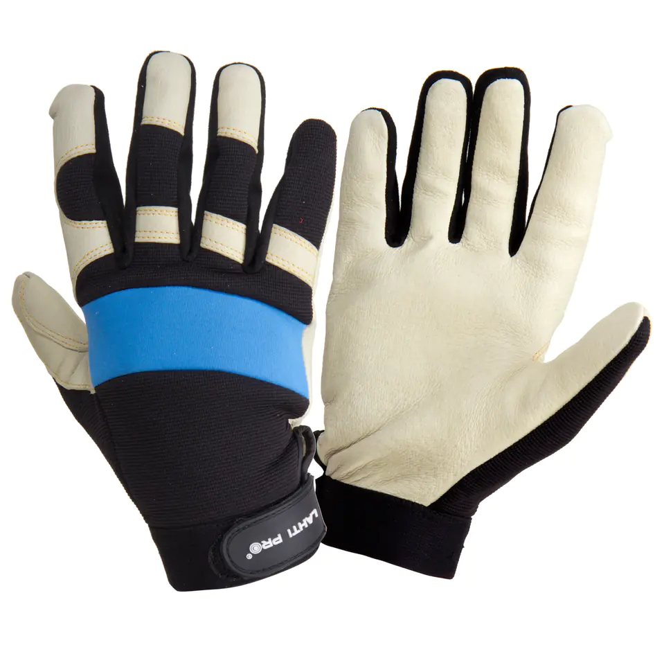 ⁨GLOVES PIG LEATHER BLUE-BLACK L280409P, CARD, "9", CE, LAHTI⁩ at Wasserman.eu