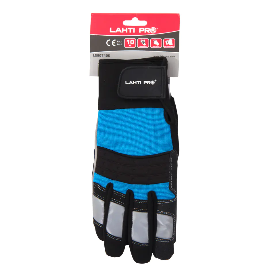 ⁨GLOVES MECH. BLACK-BLUE L280708P, CARD, "8", CE, LAHTI⁩ at Wasserman.eu