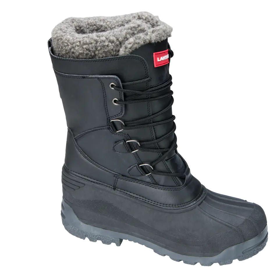 ⁨SNOW BOOTS, HIGH, SYNTHETIC LEATHER, BLACK-GREY, "44", LAHTI⁩ at Wasserman.eu