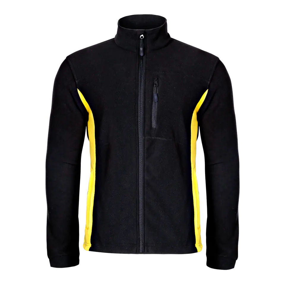 ⁨FLEECE JACKET, BLACK AND YELLOW, "3XL", CE, LAHTI⁩ at Wasserman.eu